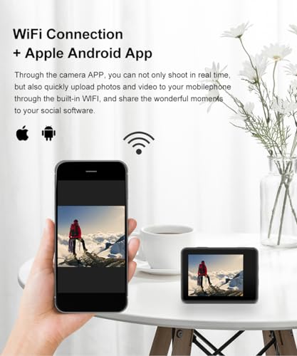 Image of ORLOV 5K 30FPS 48MP WiFi Ultra HD Sports Action Camera | 2 inch / 1.4 inch Dual Touch Screen | 170 Degree Wide Angle | EIS Stabilization |30M Waterproof |Built in Mic| 2 x 1350mAh Battery