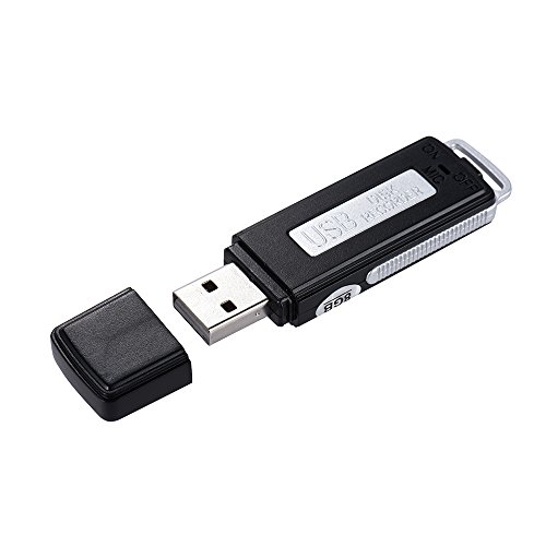 Honorall Gravador de voz de áudio de disco USB portátil de 8 GB