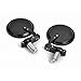 Black Motorcycle 3″ Round 7/8″ Handle Bar End Rearview Mirrors For Honda Harley