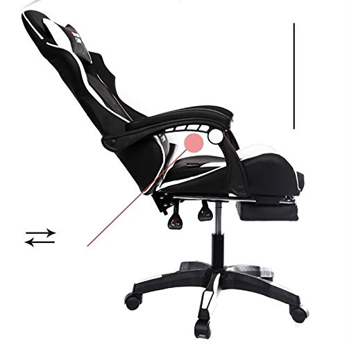 Chaise d'ordinateur inclinable contre le mal de dos avec repose-pieds