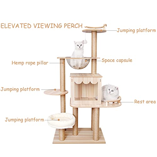 Árbol para Gatos Moderno de Múltiples Niveles para Interior miniatura 5