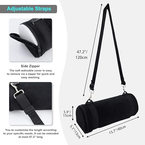Image of Car Seat Foot Rest,Car Seat Foot Rest for Kids-Booster Seat Foot Rest-Convenient Car Accessories for Kids - Supportive Car Seat Leg Rest Pillow for Toddlers - Long Adjustable Strap (Black)