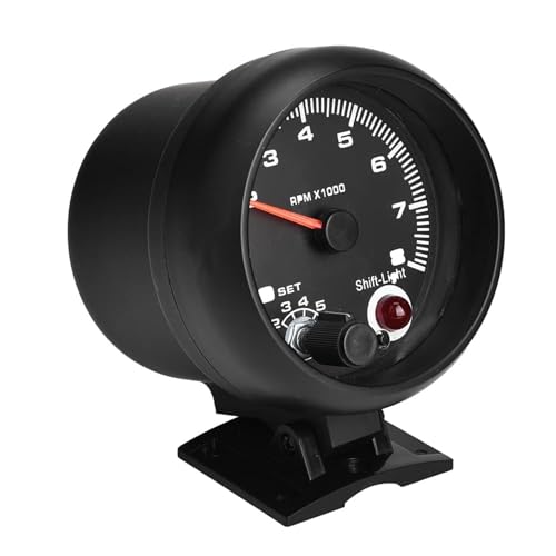 TKSE Tachymètre 12 V, 0-8000 Tr/min Tachymètre Universel De Voiture Compte-tours Tacho Jauge...