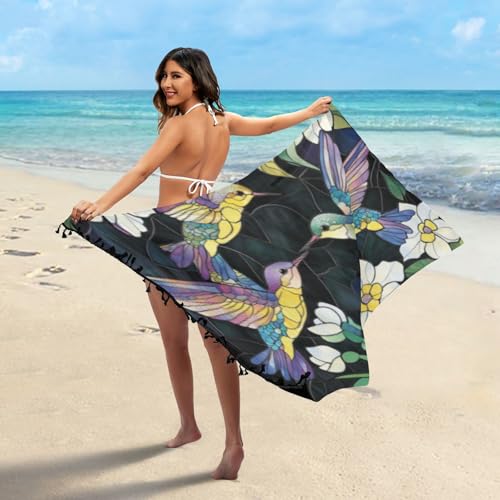 Sarong Coverups for Women Wrap Skirt Beach Cover up Skirt Pareo Swimsuit Bikini Wrap Skirt 10.4x7.8IN3