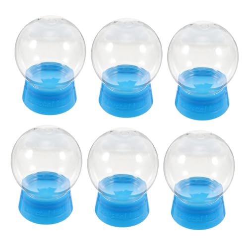 Mipcase 6 Bolas De Cristal Hechas A Mano Accesorios para Manualidades Globo De Agua Navideño Kit De Bolas De Nieve para Manualidades Globo De Nieve Decorativo Globo De Agua Frasco