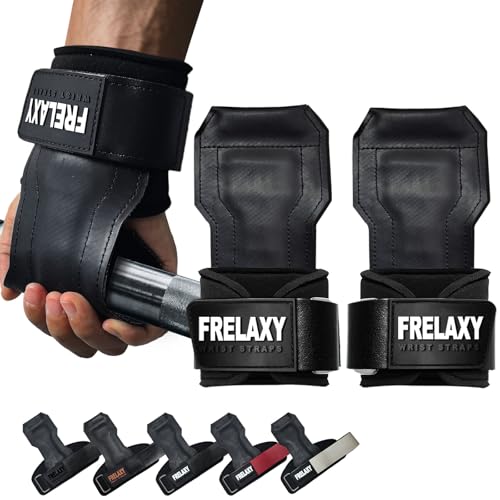 Frelaxy Lifting Wrist Straps, Rubber Weight Lifting Grips for Deadlifts