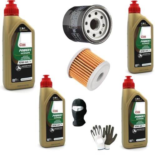 DESCRIZIONE E CARATTERISTICHE PRODOTTO: KIT OFFERTA PRODOTTI PER TAGLIANDO MANUTENZIONE MOTO!! - RICEVERETE IN OMAGGIO GILET FLUO + GUANTI MULTIUSO - 4 litri di Olio C (ASTROL) 4T 10W40 POWER 1 RACING SINTETICO (Lubrificante per motori 4 tempi con Tecnologia superior accelleration) - 1 Filtro olio aftermarket costruito utilizzando materiali di alta qualità e le specifiche soddisfano e superano le prestazioni in durata, (foto illustrativa) -UTILIZZO E PRESTAZIONI: -Power 1 Racing 4T 10W-