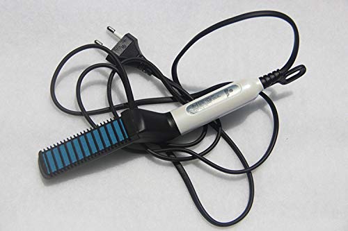 ShiningLove Quick Hair Styler Comb, Multifunction Men Hair Styling Comb Straightener Curling Iron Side Salon Hairdressing Comb Quick Hair Styler Massage Comb US Plug