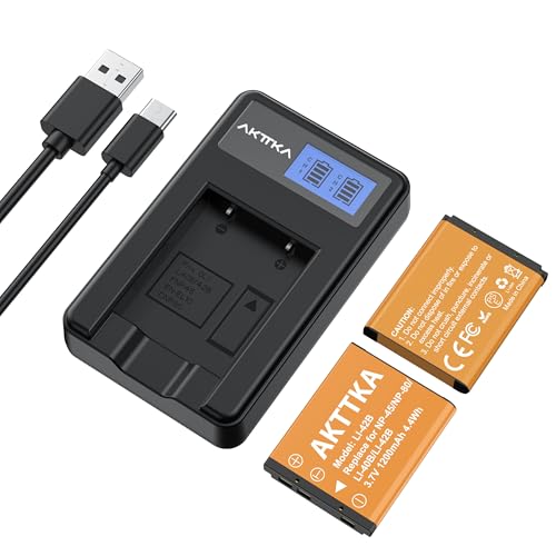 【Multi-Protezione per un Uso Sicuro】Sia le batterie che il caricabatterie hanno protezioni integrate contro sovraccarico, surriscaldamento e cortocircuito. Rispettano gli standard di sicurezza, garantendo prestazioni stabili e prevenendo danni alla fotocamera o ai dispositivi durante la ricarica.