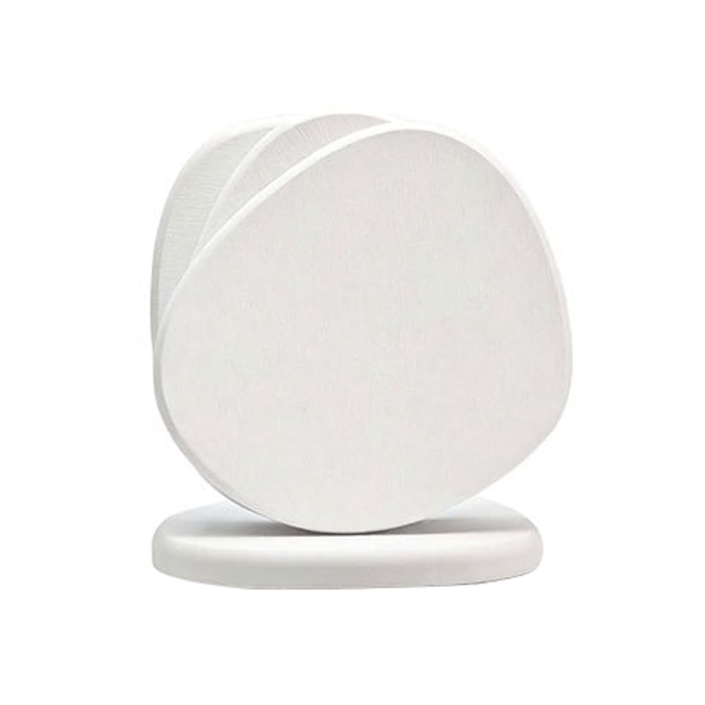 UDSKNV[KSL Absorbent Drink Coasters 4 Pack Modern Stone Coaster Set Quick-Dry Coffee Coasters White