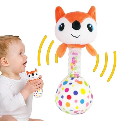 Sonajero Suave, Sonajero De Peluche Sonajeros De Mano Rellenos Con De Animal,juguete Para La Dentición, Bonito Agarre De Mano De Felpa Suave, Juguetes Sonajero Para La Dentición Para Año Nuevo