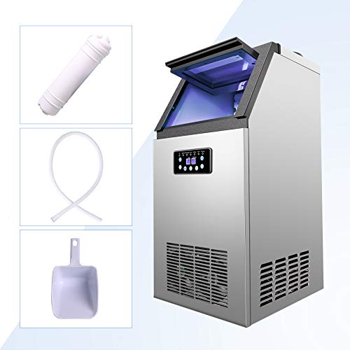 CO-Z Kommerzielle Eismaschine Kommerzielle Eiswürfelbereiter Edelstahl Eiswürfelbereiter Ice Cube Maker (36 Stück) – Bild 3