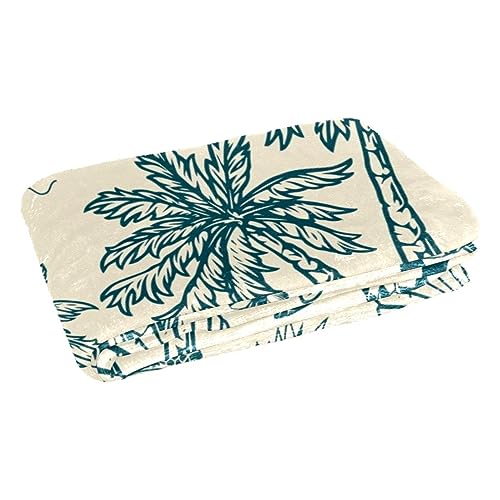 Couverture douce et chaude avec imprimé ananas et palmier lit canapé plage - 3