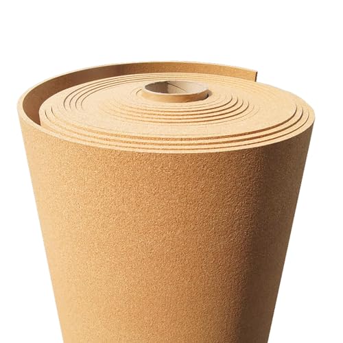 Rouleau Liege, Tableau Liège En Bandes, Tableaux Liège Pour Murs, Dalles Sol En Liège, Isolant Thermique e Isolation Phonique, 6mm 8mm D'Épaisseur, Pour Bureau Maison Fournitures DiyBraun(Color:Thick