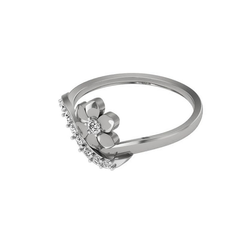 Image of DISHIS 14K Yellow /White /Rose Gold Diamond Flower Ring for Women