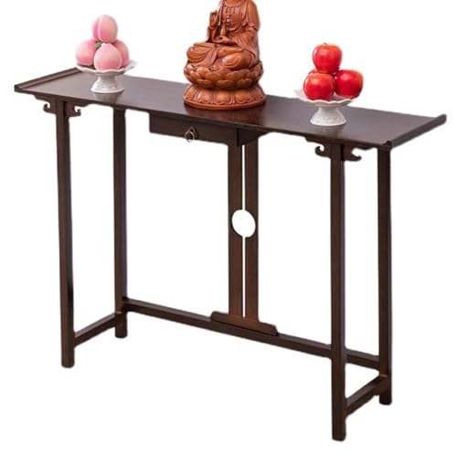 Mesa consola de bambú para meditación y uso en altar, perfecta para sala de estar, entrada, pasillo y exhibiciones de sofá