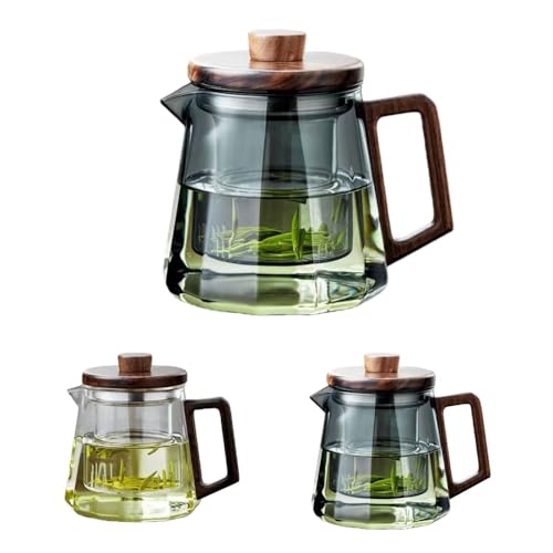 Lopres600ML 800ML ��e�� �e�B�[�|�b�g ���� �}�{ �g�� �|�b�g �ϔM�K���X �}�{ ���|�b�g�ؐ��W�t�� �������t�� �t���[�c�e�B�[ ���[�t�e�B�[ (�O���[,800ML) [���s�A���i]