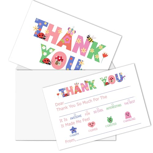 Cartes de remerciement pour fête prénatale et anniversaire B09 x20
