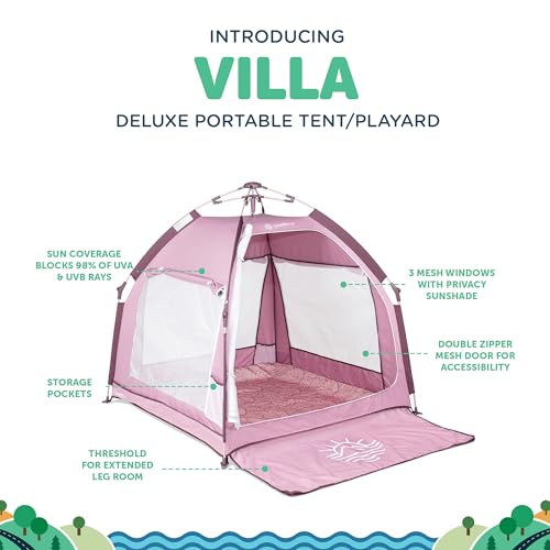 Image of Baby Delight Go with Me Villa Portable Tent and Playard | Kids Tent and Playhouse | Indoor and Outdoor | Canyon Rose