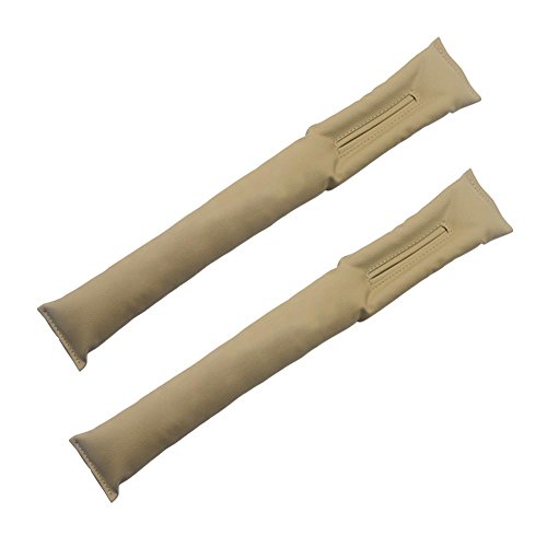 Valuetom Almohadilla de Relleno para Brecha Asiento de Coche, Almohadilla de la Ranura de Coche Cuero de PU, con la Etiqueta de Bordado AMG, Paquete de 2