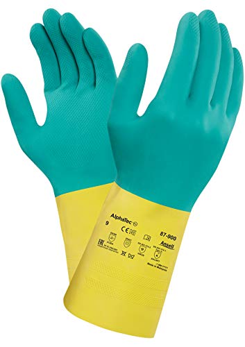 Gants de travail Ansell AlphaTec étanches avec doublure en coton - 4