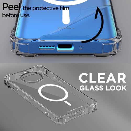 Image of Pikkme Back Cover for OnePlus 7T Mag-Safe Shockproof PC + TPU Protective Case Magnetic Support Bumper Case (Transparent Mag-Safe)