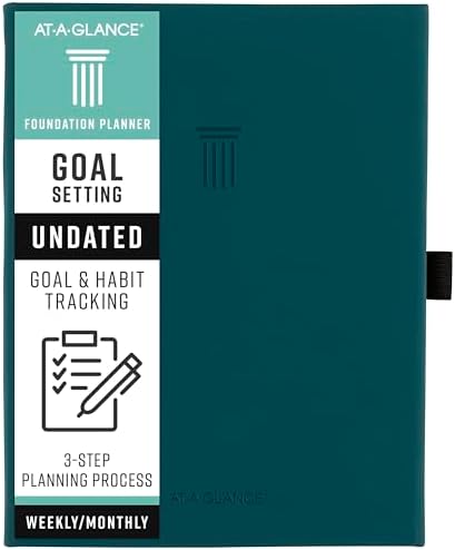AT-A-GLANCE Foundation Goal Setting Planner, Undated Weekly & Mon...