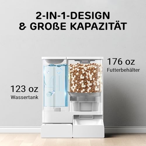 FW54 5G/2.4GHz WiFi Automatic Feeder and Waterer 2-in-1 Set for Pets, 300 oz Large Capacity for 2 Weeks, Perfect for Working Parents - Image 4