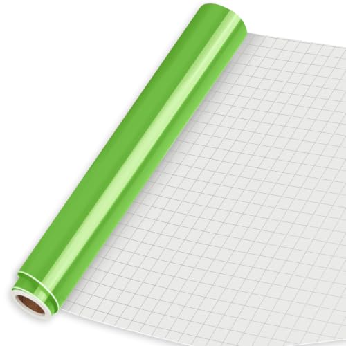 Image of IModeur Glossy Green Permanent Vinyl - 12 inch x 8 FT Permanent Adhesive Vinyl Roll for Cup Deco, Party Decoration, Sticker.