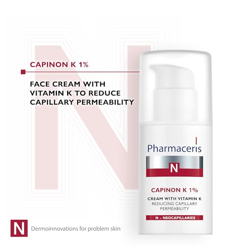 Pharmaceris N Capinon K 1%, Cream with Vitamin K, Cream for Sensitive Skin Reduces Redness, Skin Moisturiser, Soothing Cream - 30 ml - Image 3