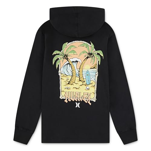 Image of Hurley boys Long Sleeve Hooded Graphic T-shirt
