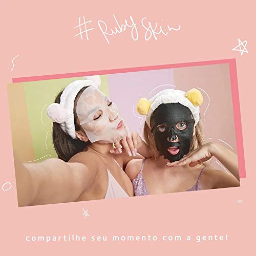 Máscara Facial De Tecido Skin Ruby Rose LIMÃO + CARVÃO HB-707