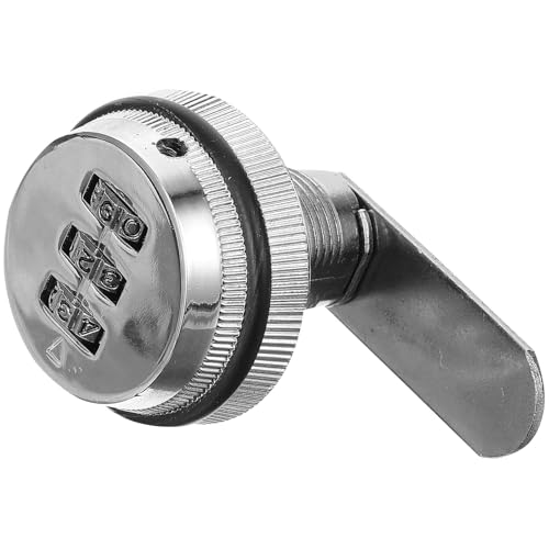 BUGUUYO Cerradura de Combinación Mecánica para Armarios y Cajones Candado Metálico de 20Mm Color Plata Cerradura Codificada Resistente para Archivadores y Cajas de Seguridad Hogar y