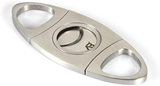 ALASKA BEAR® - Cigar Cutter Stainless Steel Guillotine Double Cut Blade in Black Gift Pouch