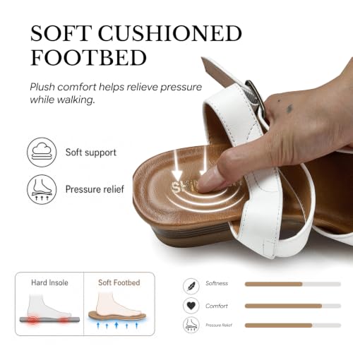 Image of SHIBEVER Wedge Sandals for Women Dressy: Comfortable Low Heel Summer Sandal