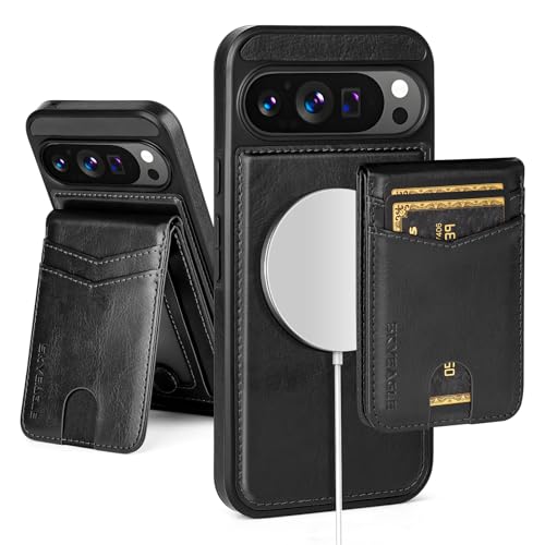 Étui portefeuille amovible pour Google Pixel 10 SkyEagle avec protection RFID et porte-cartes