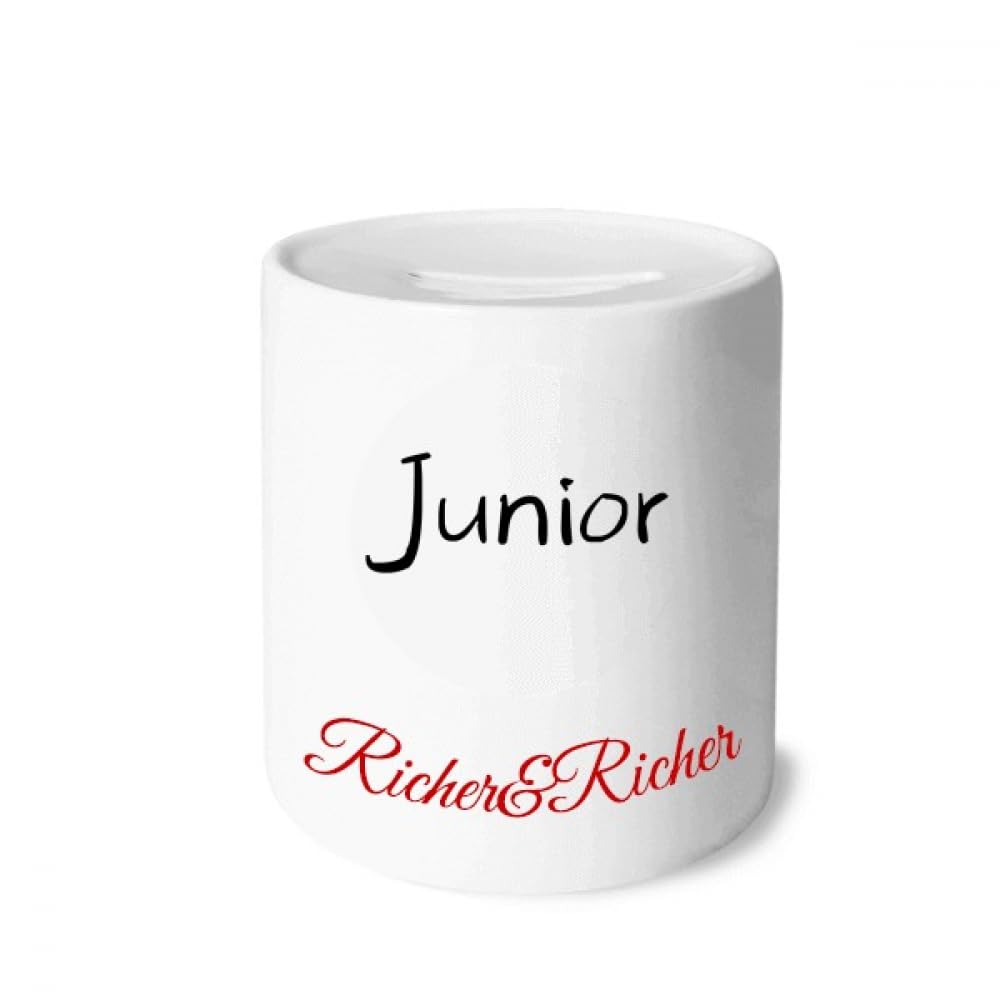 Tirelire avec mots simples noir en porcelaine mate et finitions haut de gamme