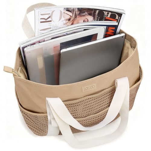 Bolsa tote casual de malla para mujer Lacdo miniatura 7