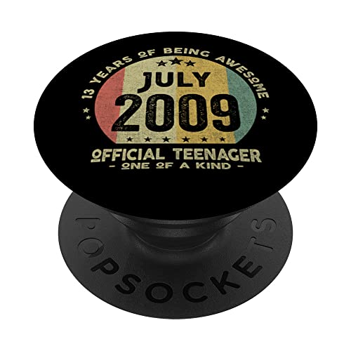 Regalo 13 años Cumpleaños Niño Niña - Julio 2009 PopSockets PopGrip Intercambiable