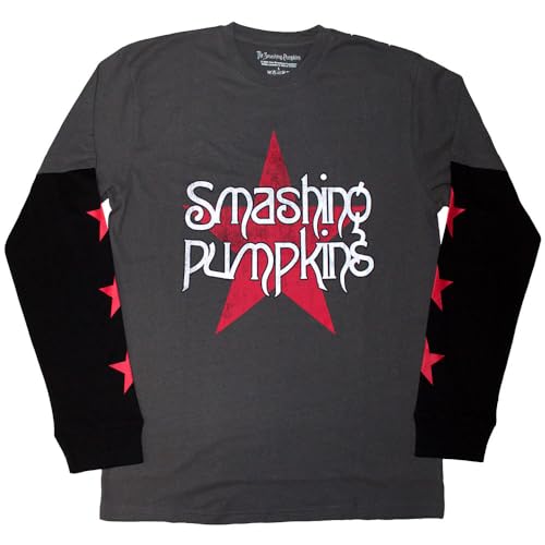 The Smashing Pumpkins Star Logo Layered Long Sleeve T Shirt Size M
