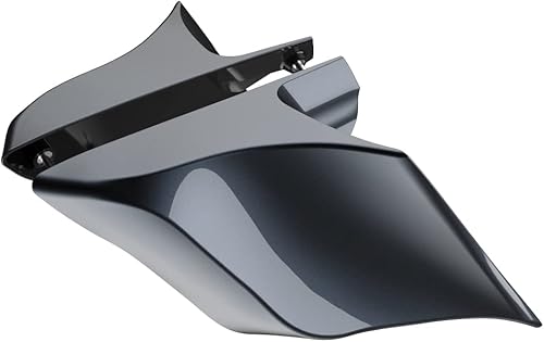 Miniatura 442 de Advanblack Barracuda - Cubiertas laterales estiradas plateadas (brillantes), paneles extendidos para Harley Touring Street Glide Road Glide Electra