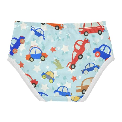 Toddler Girls Underwear 2t Cotton Panties Little Girl Colorful Briefs Kids Undies Cute Cartoon Cars Blue2