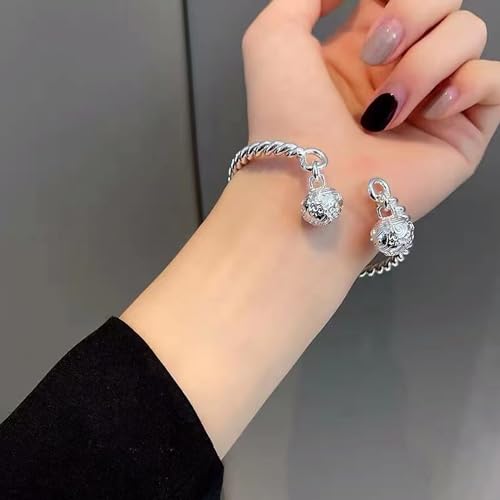 Tianyi 925 Sterling Silver Charm Bracelet Handmade Open Adjustable Cuff Bracelets Bangles For Women Jewelry Gift thumb #5