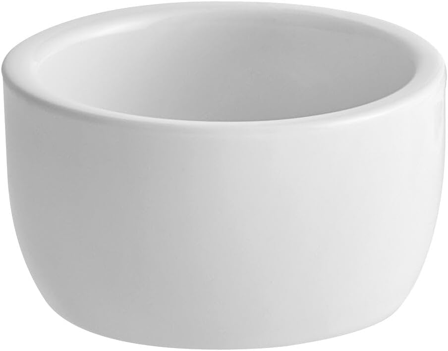 2 oz Bright White Smooth Porcelain Ramekin – Fully Vitrified, Oven/Microwave/Dishwasher Safe, Lead‑Free (48‑Pack)