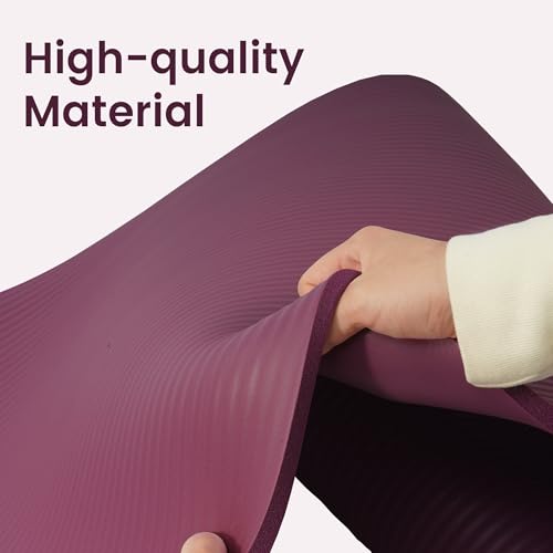 Image of BalanceFrom GoYoga All-Purpose 1 /2-Inch Extra Thick High Density Anti-Tear Exercise Yoga Mat with Carrying Strap