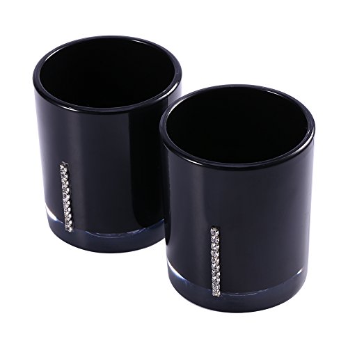 yosoo Erstklassig Set of 5 Acrylic Bathroom Lotion Bottle, Toothbrush Holder, Tumbler Holder, Soap Dish Black - Image 4