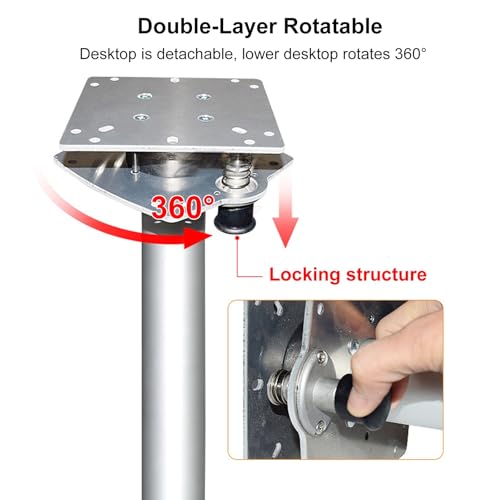 Table de camping-car pivotante double couche pour optimiser l'espace intérieur