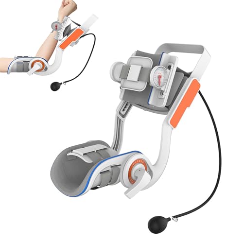 HZFAIGLL Electric Elbow Joint Stretching Trainer, Flexion and Extension Training, Full Angle Adjustment (-15°~150°), Flexible Support Frame for Wrist, Wrist Elbow Joint Injuries Recovery