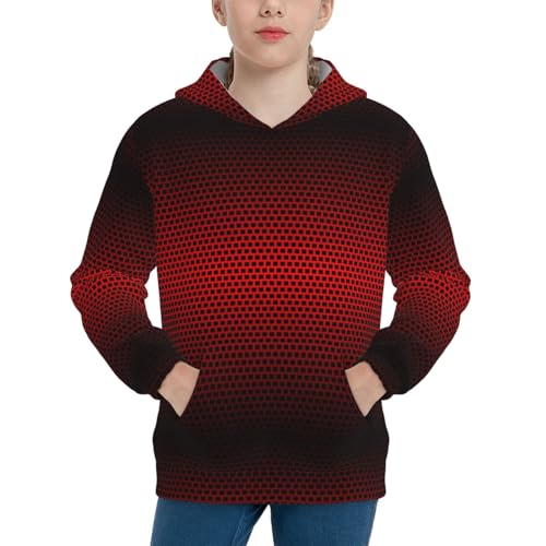 Red Mushrooms, Hand Painted Mushrooms Kid Hoodies Boys Sweatshirts Girls Pullover with Pocket