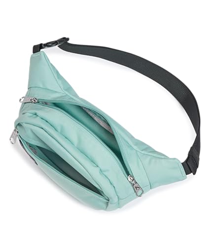 Image of JanSport Fifth Avenue Fanny Pack Crossbody Bags for Women, Men - Stylish, Durable Waist Bag with Adjustable Belt, Main Zippered Pocket, Quick Stash Pocket, Travel Essentials, Faded Sage